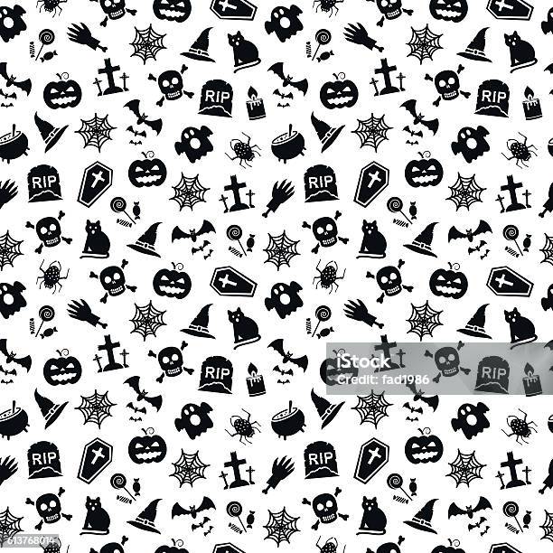 Halloween Seamless Background Stock Illustration - Download Image Now - Animal Markings, Autumn, Back Lit