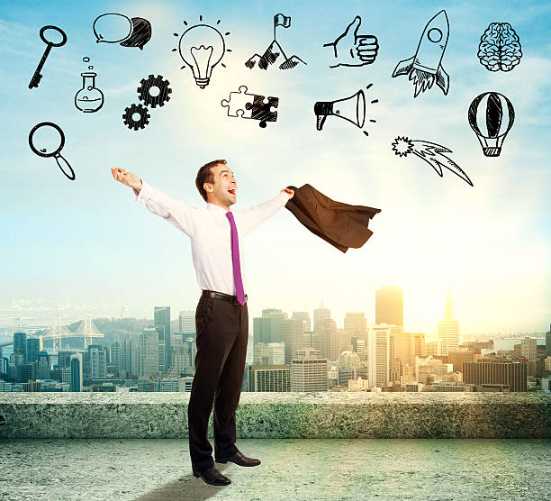 istock Businessman celebrating success 613770616