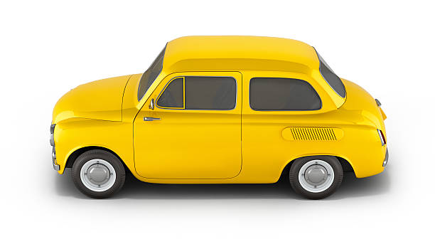 istock small yellow retro car isolated on white background 3d render 613771328