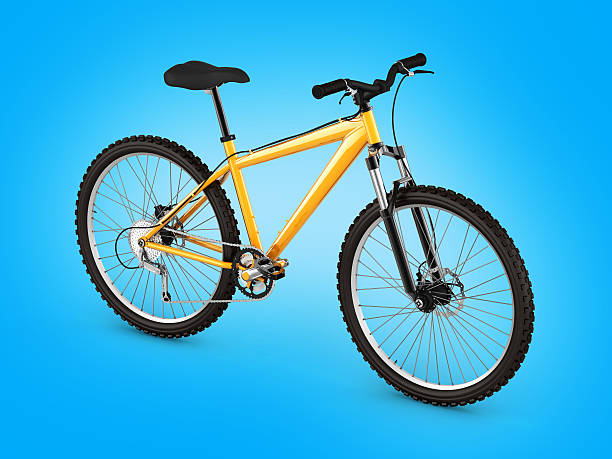 istock mountain bike isolated on blue gradient background 3d 613771524