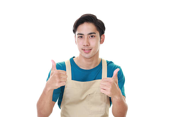 Portrait of an Asian waiter