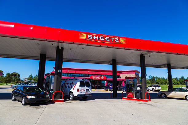 Sheetz Gas Pumps Area stock photo
