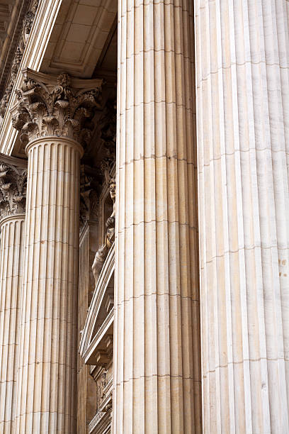 istock Columns of stock exchange in Brussels 613776594
