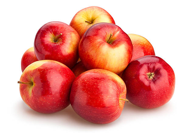 maçãs - apple red isolated cut out imagens e fotografias de stock