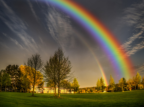 Landscape with double Rainbow