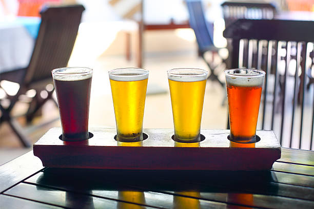 istock Four sorts of beer. Beer tasting 613782040
