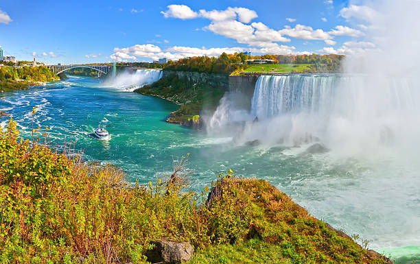 istock Panorama of Niagara Falls in autumn 613784016