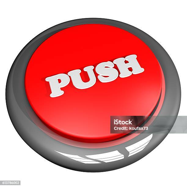 Push Botoon Push Button Isolated Over White Stock Photo - Download Image Now ...