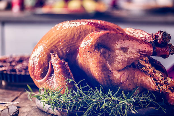 istock Traditional Stuffed Turkey and Pecan Pie 613787630