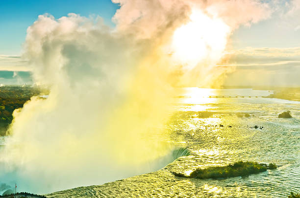 istock View of Niagara Falls at sunrise 613790176