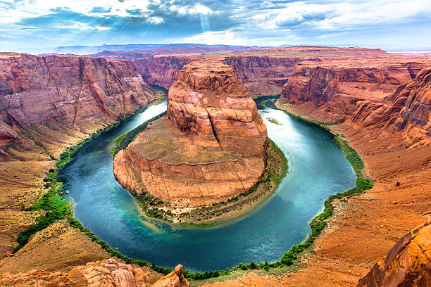 Horseshoe Bend Famous Horseshoe Bend in Page Arizona  USA page arizona stock pictures, royalty-free photos & images