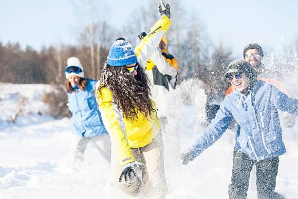 istock Young people running in the winter 613793940