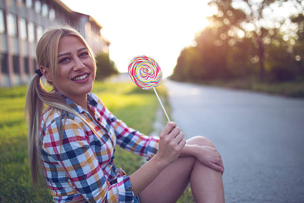 istock Lollipop girl 613795054