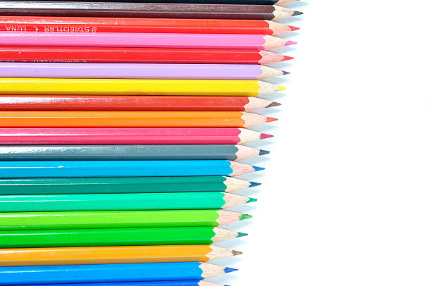 istock Colour pencils isolated on white background 613860840