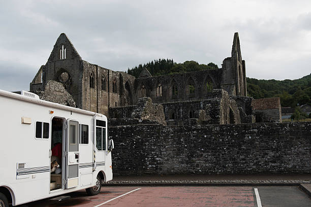 RV parked at Tintern Abbey