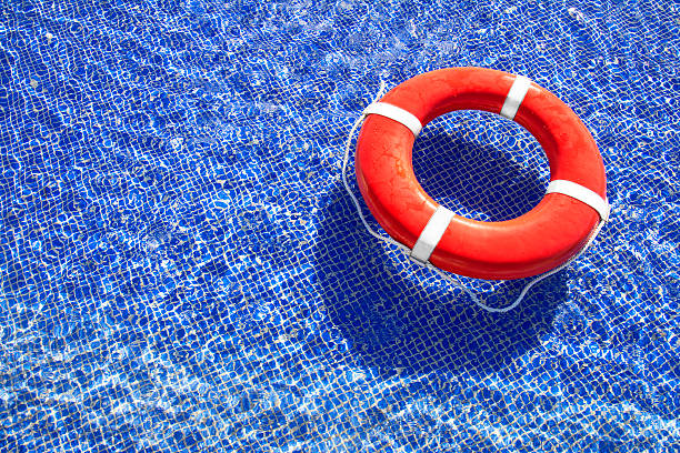 istock Lifebuoy in water 613864394