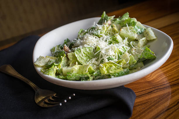 Parmesan Caesar Salad stock photo