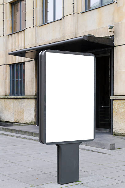 istock Mock up. Blank billboard outdoors, outdoor advertising, public information board 613864896