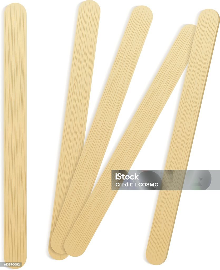 Illustration Of A Wooden Sticks Stock Illustration - Download Image Now -  Popsicle Stick, Vector, Beige - iStock
