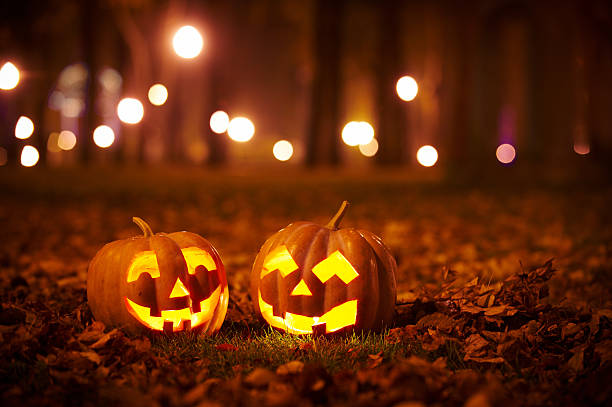 jack o lanterne - halloween photos et images de collection