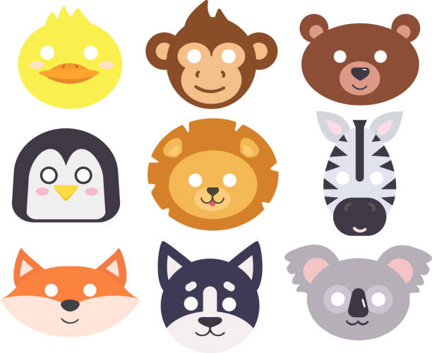 Animals Carnival Mask Vector Set Stock Illustration - Download Image Now -  Protective Face Mask, Animal, Costume - iStock