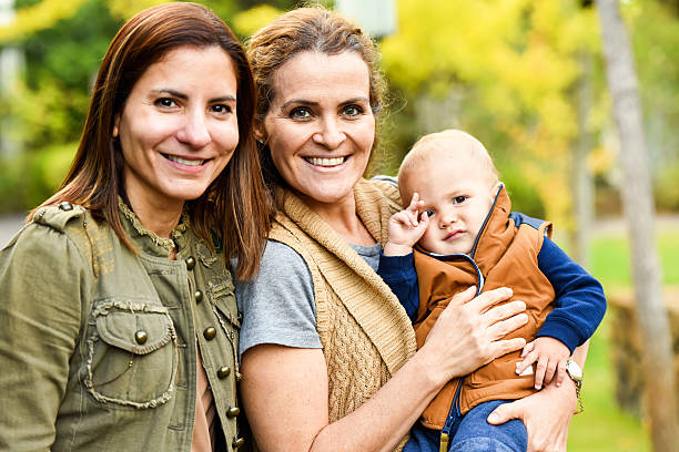 istock Mature Women with baby 613875608