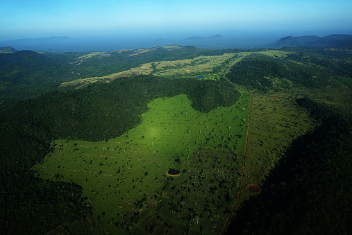 Typical landscape at Bodoquena Hills in Mato Grosso do Sul estate, Brazil