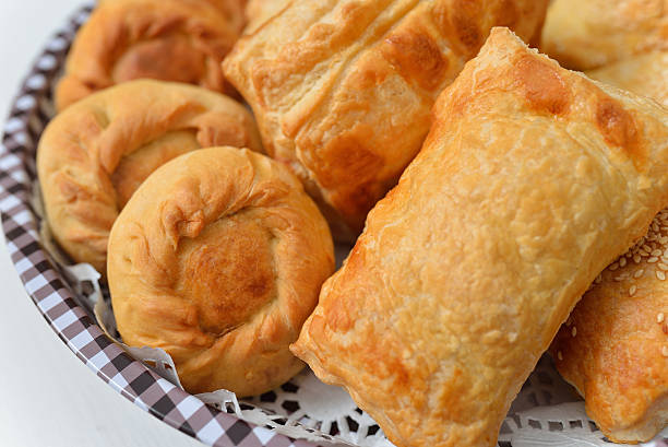 istock Background of different kind fresh baked bread , close-up 613879250