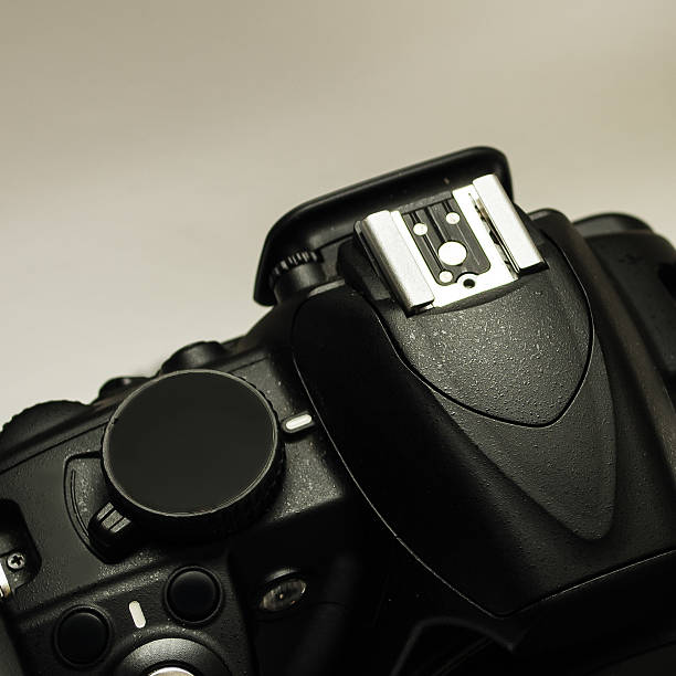 istock Camera photo in close up with top view 613880004