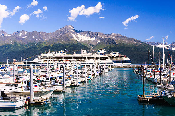 It's very calm with no one around in Seward in the Land of the Midnight Sun