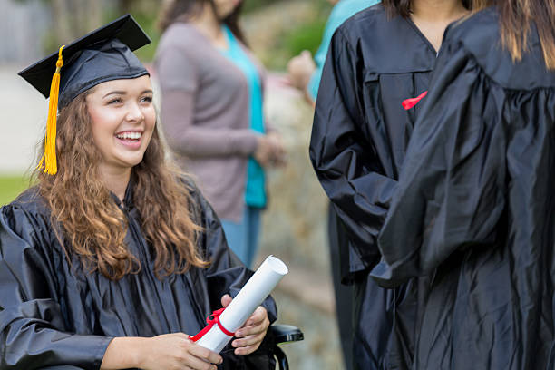 istock Excited college graduate after graduation 613884548