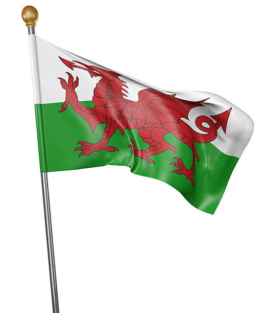 istock National flag for Wales isolated on white 613885116