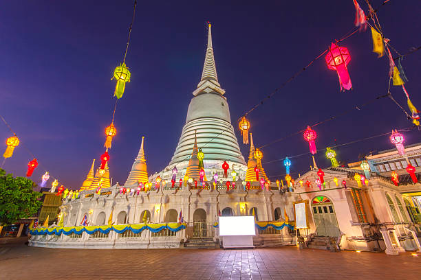 istock White pagoda in Wat-Prayoon Rawongsawas 613886178