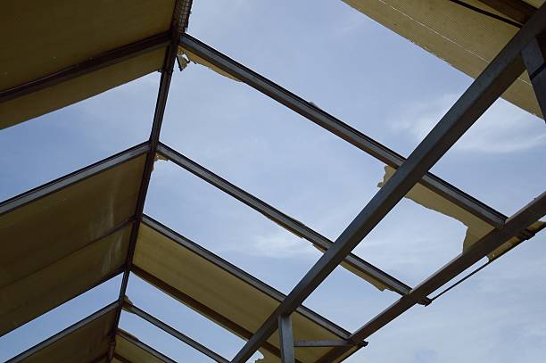 istock old beams of metal for structure 613887028