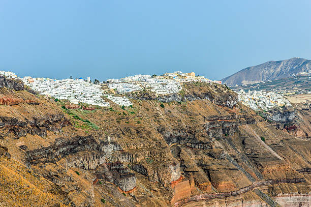 istock Traditional Greek whitewashed architecture on Santorini Island 613888830