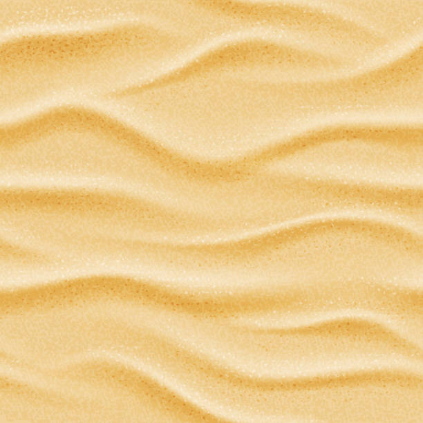 현실적인 매끄러운 벡터 해변 바다 모래 배경 - backgrounds repetition sand desert stock illustrations