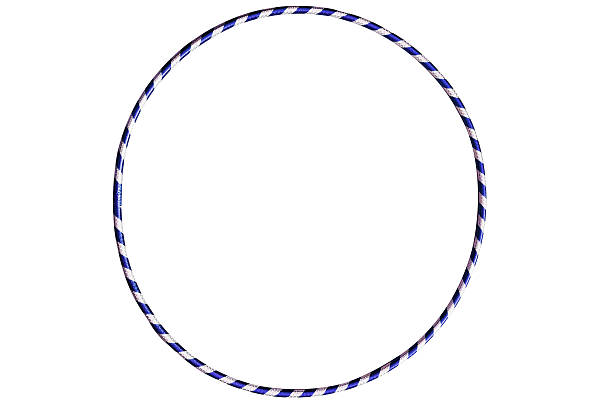 istock The hula Hoop blue with silver isolated on white background. 613895478