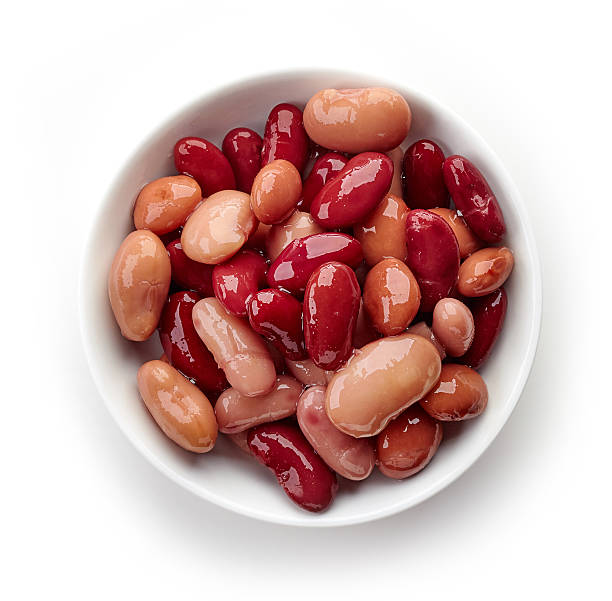istock Bowl of canned beans from above 613899032