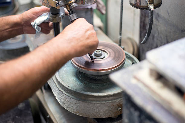 istock Gemstones grinding polishing 613900798