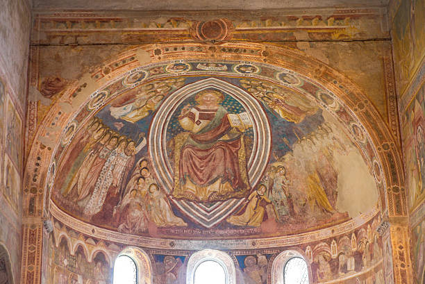 istock Frescoes medieval Cathedral of Chioggia, monuments 613901298
