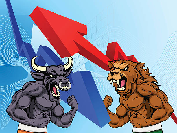 istock Bears Versus Bulls Stock Market Concept 613901332