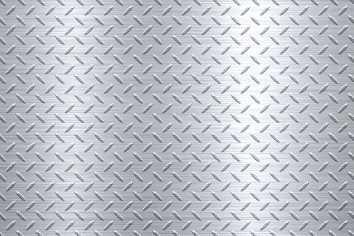 Background of Metal Diamond Plate in Silver Color