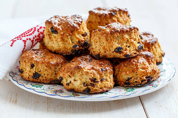 istock Scones with dried cranberries and raisins. 613904278