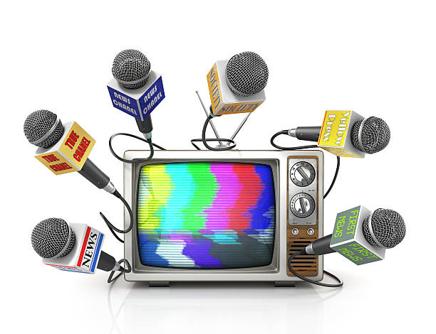 istock Tv news or reportage concept. 613907664