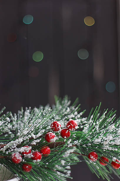 istock Fir branch with pine cones, Christmas toys 613908148