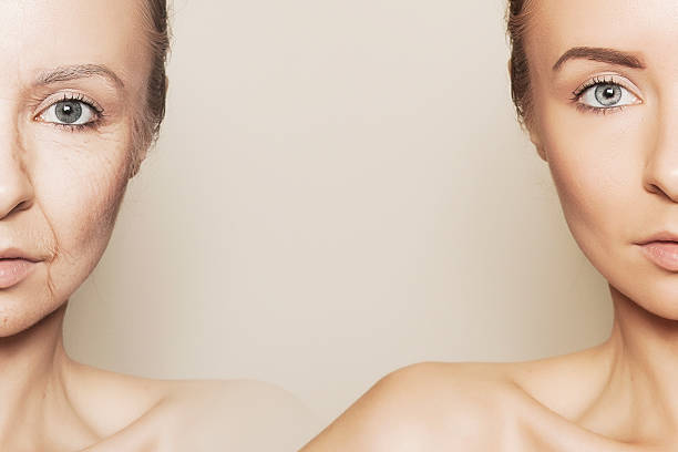 istock two halves of woman face 614012392
