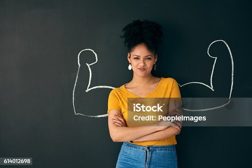 istock I am a strong woman! 614012698