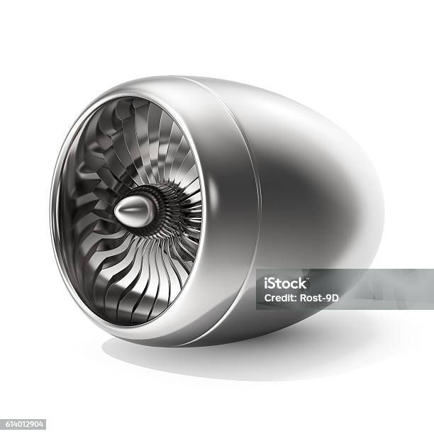 Jet Engine Rendering Jet Engine Isolated On White Background 3d Rendering Stock Photo ...