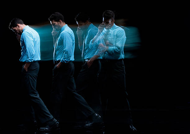 istock Multiple Exposure - Businessman talking on phone 614015428