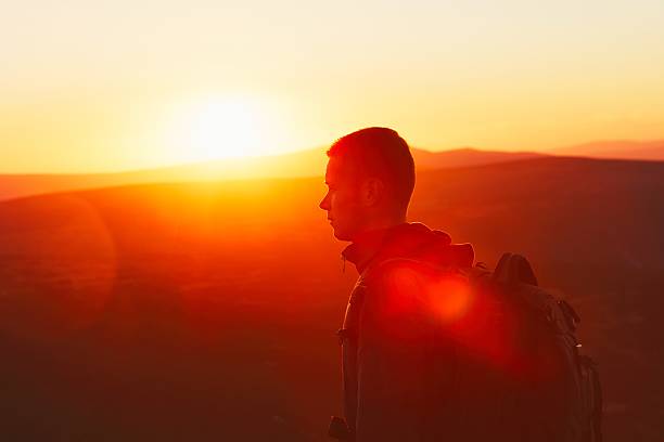 istock Amazing sunset in mountains 614017860